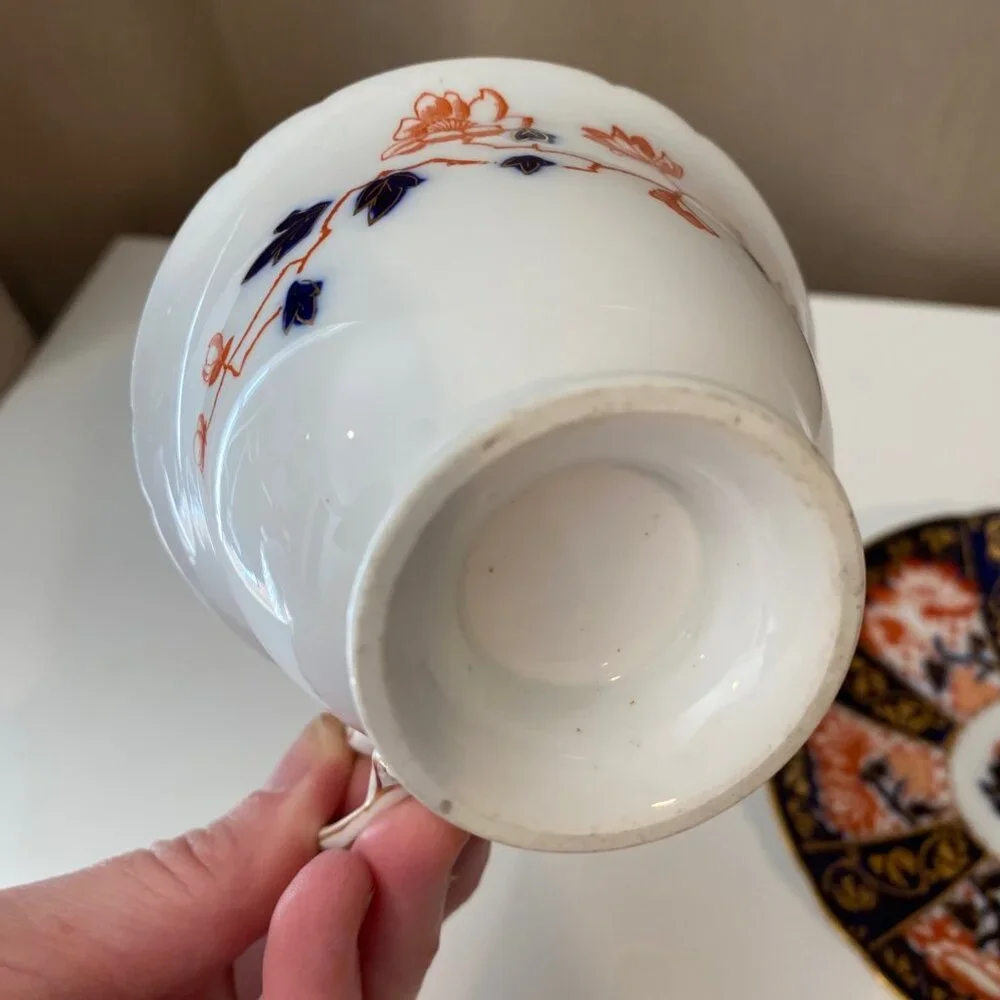 Wileman Foley England Tea Cup & Saucer #9764 Imari‎ Style 3 Set